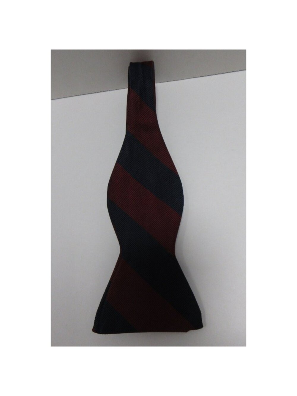 VINTAGE Polo Ralph Lauren Bow Tie Red Silk Striped Textured USA Made